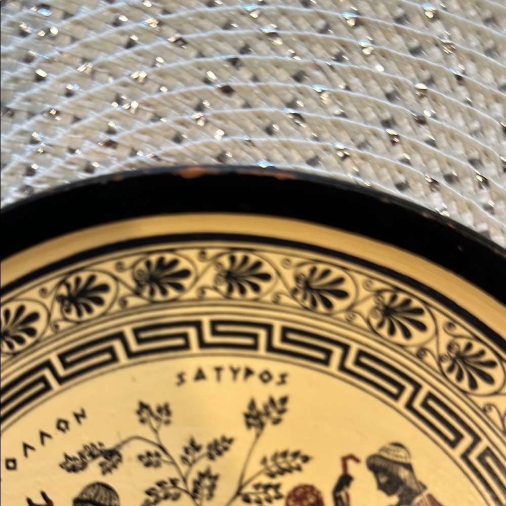 Vintage Terracotta Greek Decorative Plate Souvenir Mythology Gods Goddess (Made - Picture 9 of 12